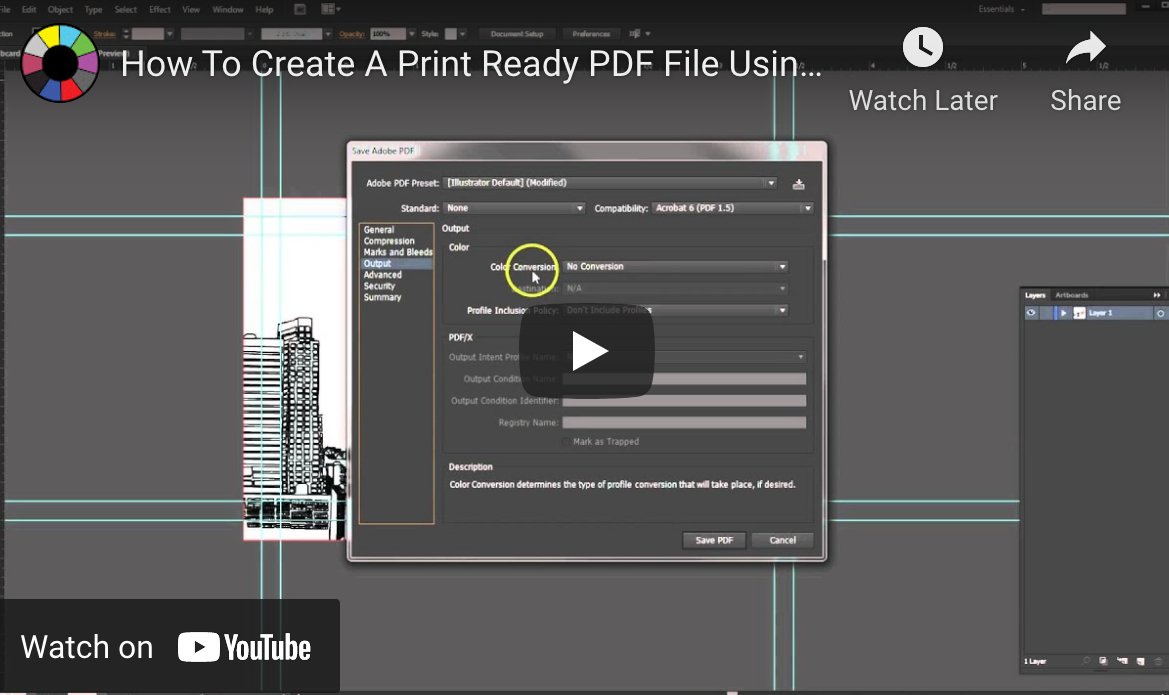 Creating Print Ready PDF Files In Adobe Illustrator - Clubcard Printing Canada