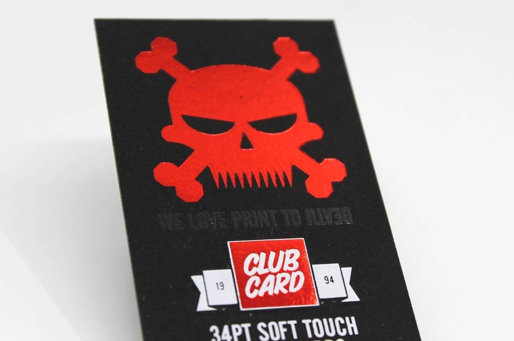 Black Soft Touch Postcards 34pt - Clubcard Printing Canada