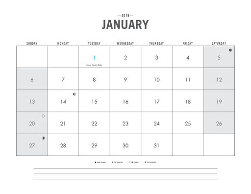 Calendar Template - Clubcard Printing Canada