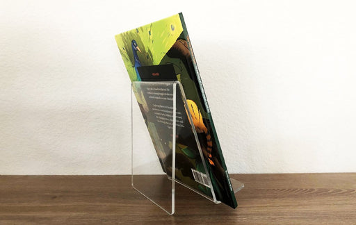 Clear Acrylic Book Stand | 6" Wide Heavy Acrylic Display Stands - Clubcard Printing Canada