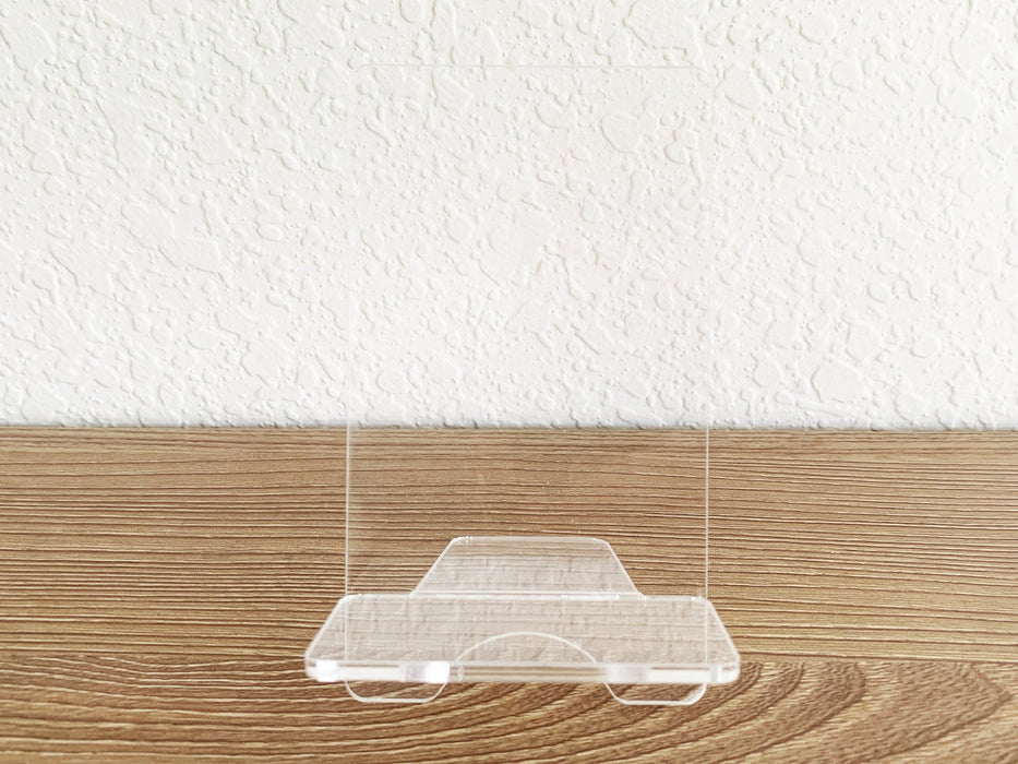 Clear Acrylic Mini Easel Style Book Stand - Clubcard Printing Canada