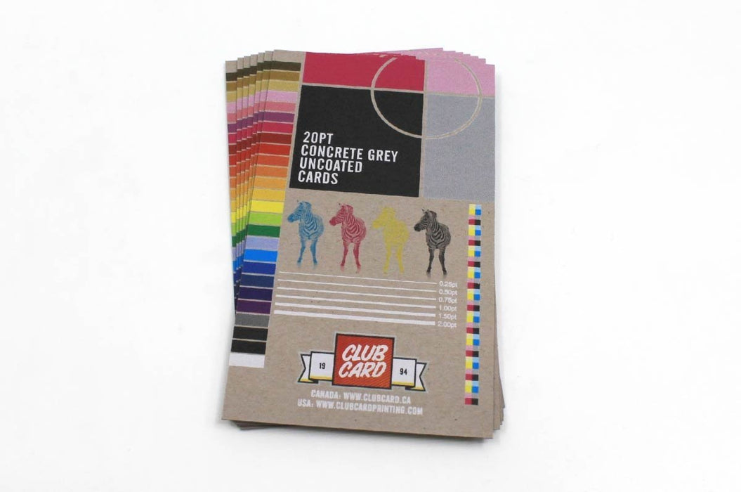 Concrete Grey Bookmarks 20pt - Clubcard Printing Canada