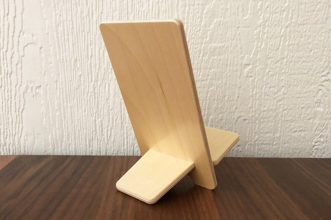 Easel Style Book Display Stand 4" Wide Birchwood Bookstand - Clubcard Printing Canada