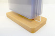 Flip Menu Display Stand With Clear 4x5.9 Display Pockets | Wood + Acrylic - Clubcard Printing Canada