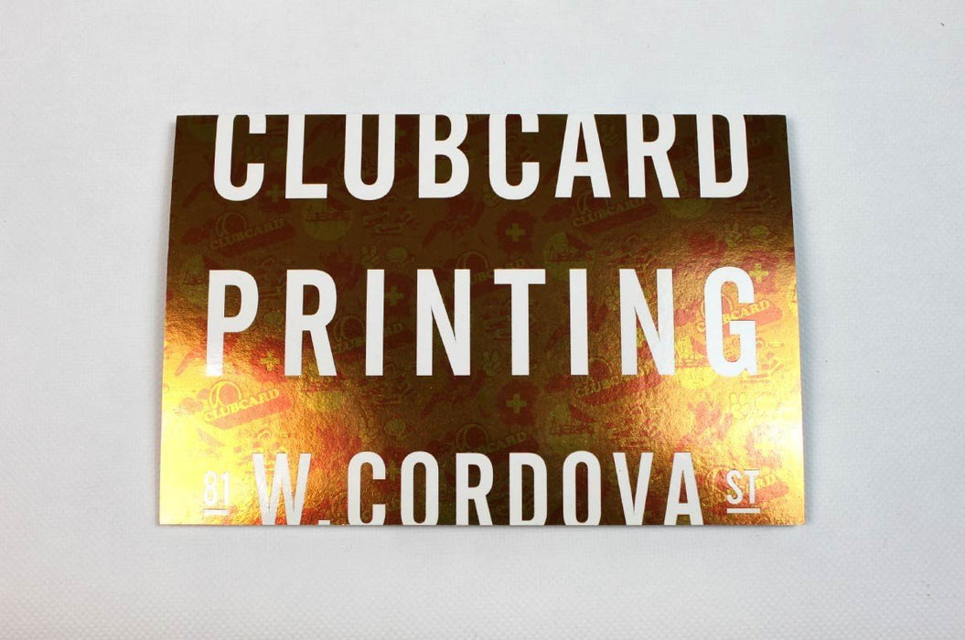 Foil Effects Folding Business Cards 16pt - Clubcard Printing Canada