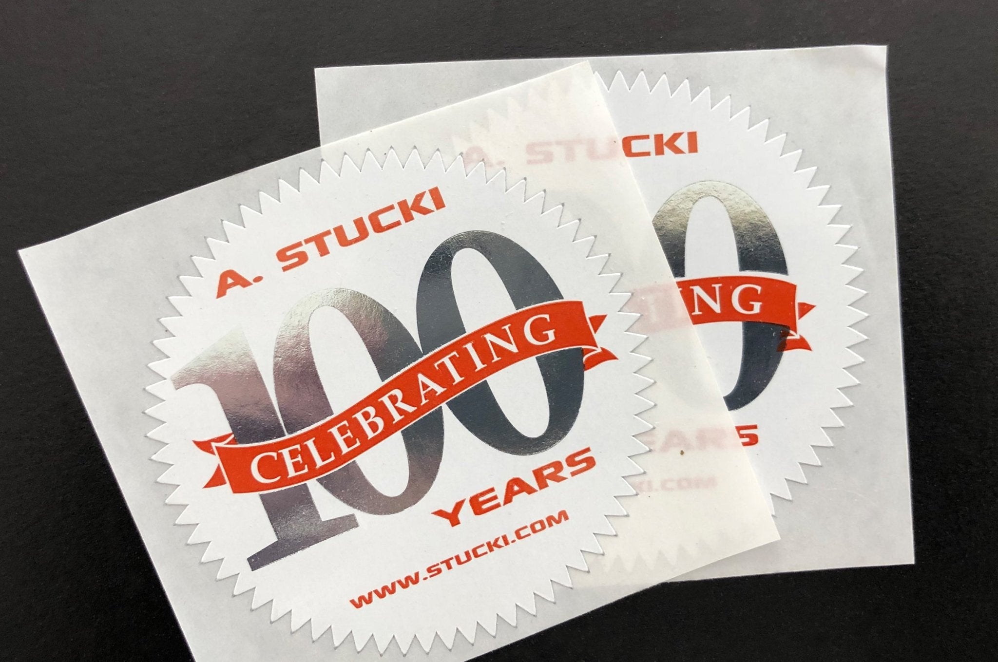 Foil Stamped Non - Weatherproof Flexo Stickers - Clubcard Printing Canada