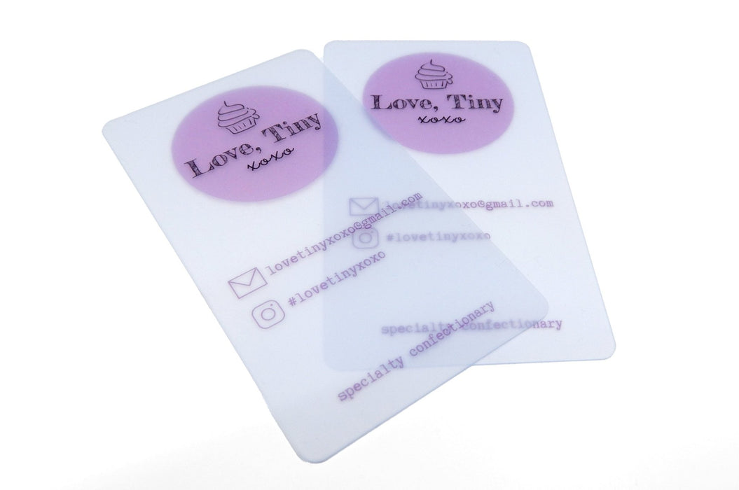 Frosted Plastic Business Cards 20pt - Clubcard Printing Canada