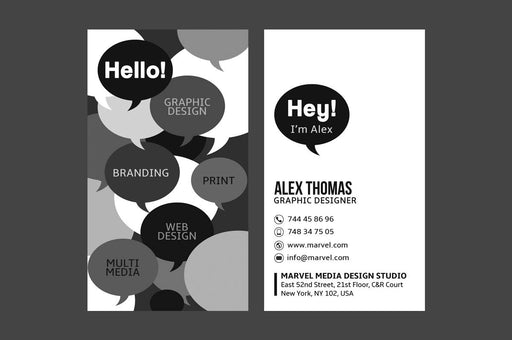 Hello Business Card Template - Clubcard Printing Canada