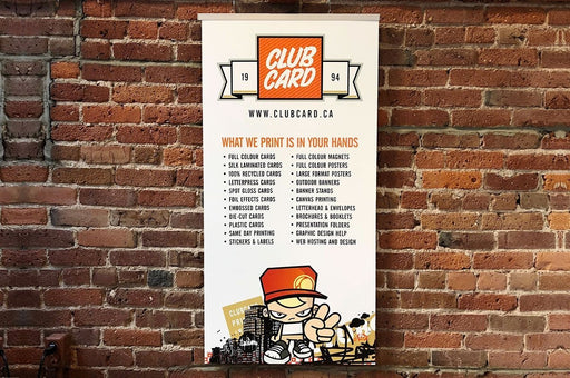 Mounted Sign Hanger - Clubcard Printing Canada