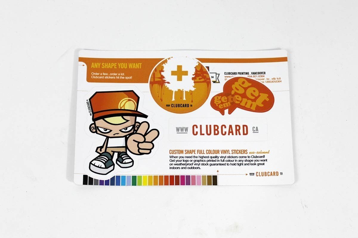 Multiple Sticker Sheets w/ Permanent Adhesive - Clubcard Printing Canada