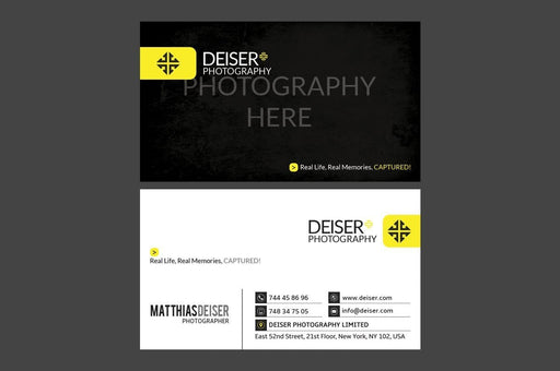 Photography Business Card Template - Clubcard Printing Canada