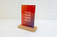 Quick Change Acrylic 4x6 Sign And Menu Holder w/ Magnets And Wood Base - Clubcard Printing Canada