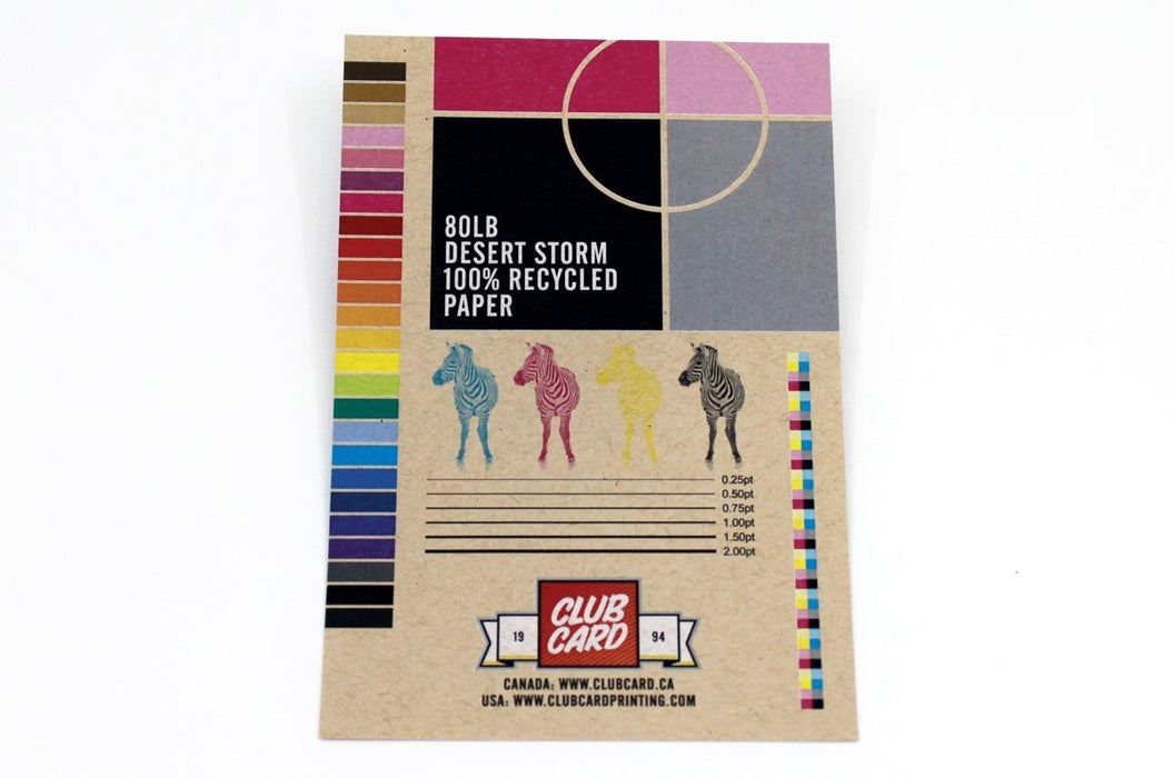 Recycled Desert Storm Paper Fliers 80lb - Clubcard Printing Canada