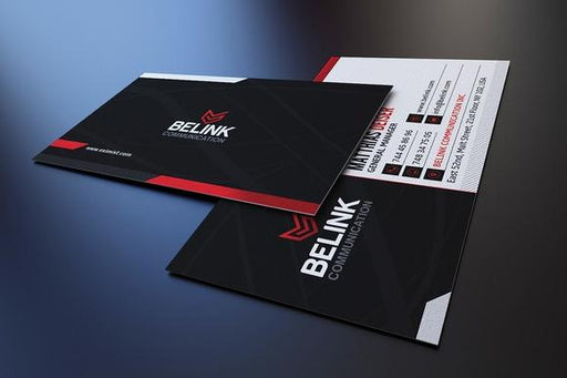 Red Black Business Card Template - Clubcard Printing Canada