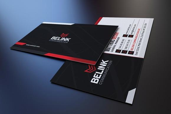 Red Black Business Card Template - Clubcard Printing Canada