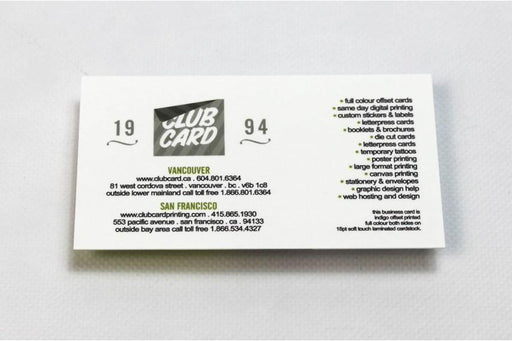 Soft Touch Laminated Bookmarks 20pt - Clubcard Printing Canada