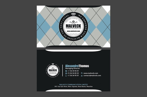 Tartan Business Card Template - Clubcard Printing Canada