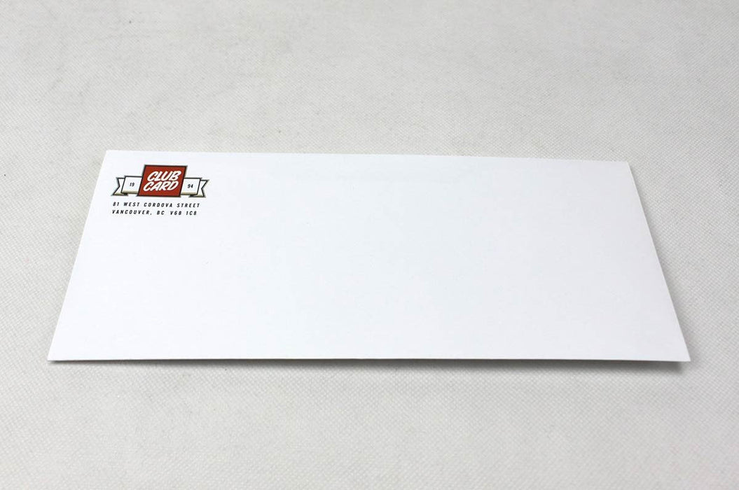 Uncoated No. 10 Envelopes 70lb - Clubcard Printing Canada