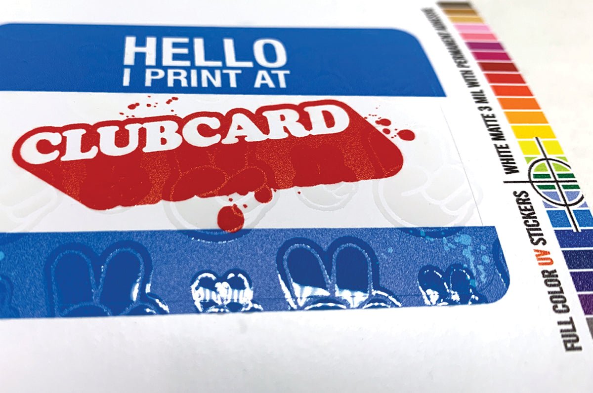 UV Printed Vinyl Stickers - Clubcard Printing Canada