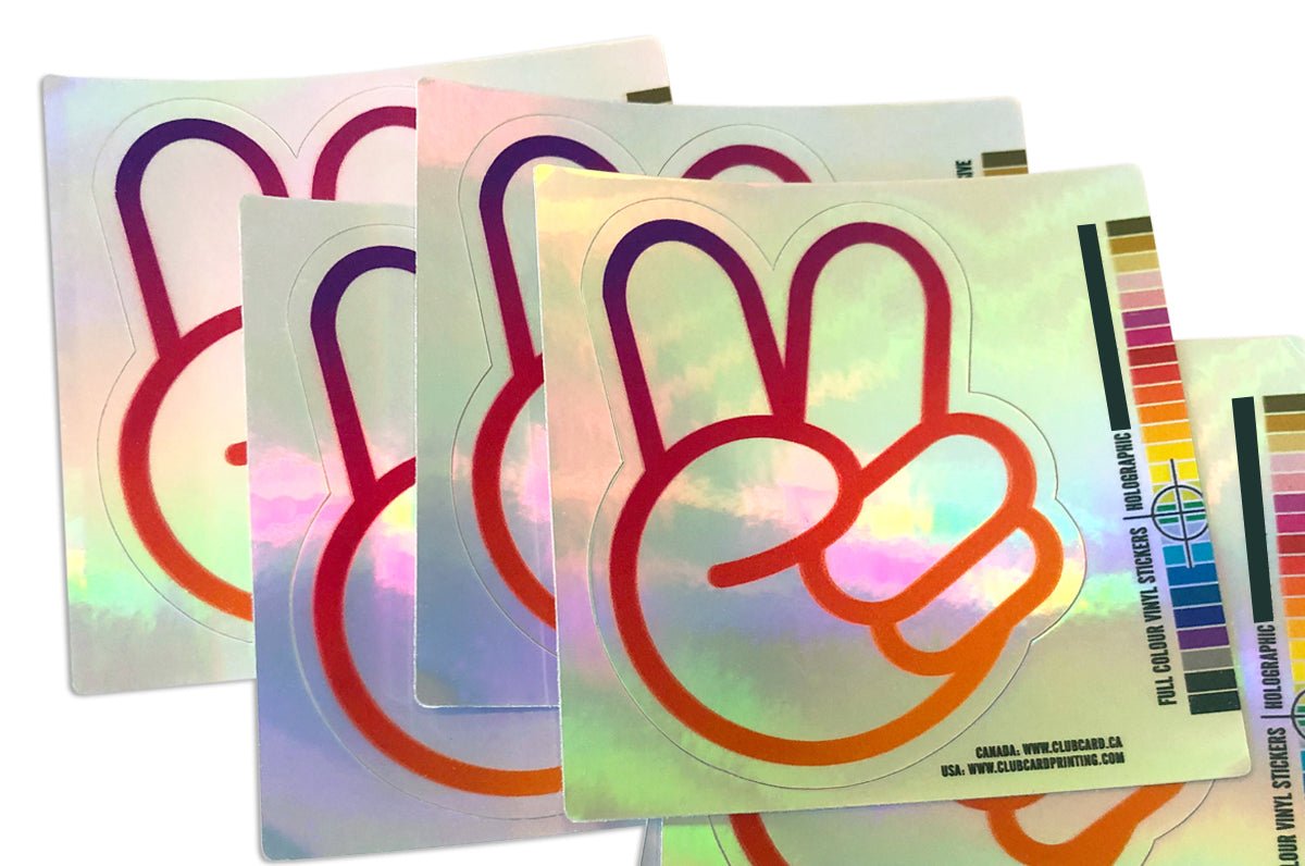 UV Printed Vinyl Stickers - Clubcard Printing Canada