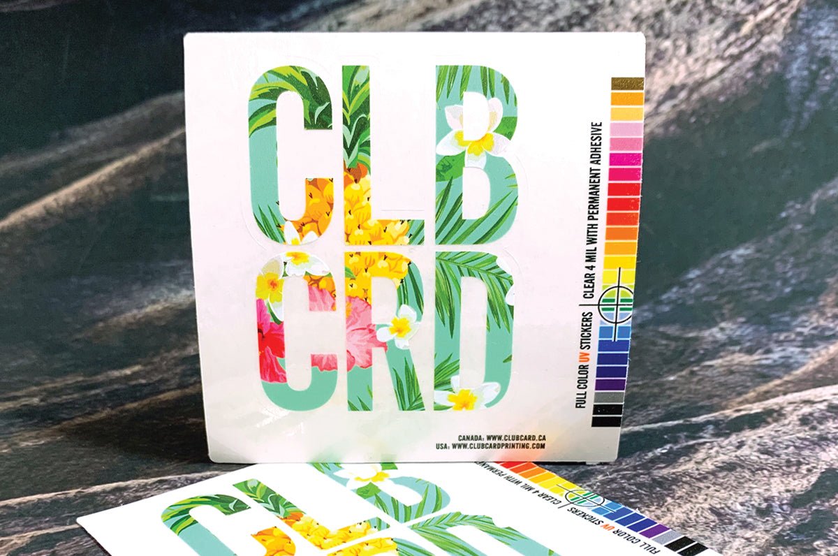 UV Printed Vinyl Stickers - Clubcard Printing Canada