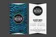 Zebra Stripe Business Card Template - Clubcard Printing Canada