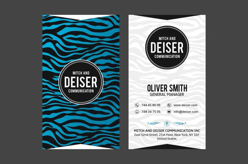 Zebra Stripe Business Card Template - Clubcard Printing Canada