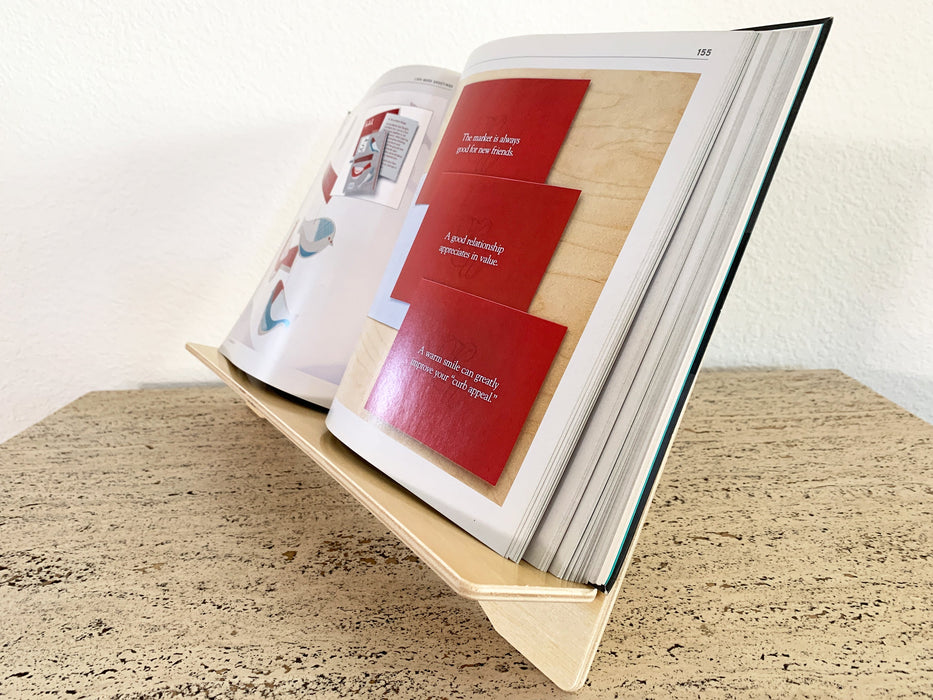 Easel Style BookStand Made Of Birchwood, 6 Wide